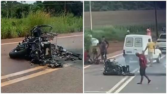 Motociclistas morrem em colisão na MT 170 após um deles parar para sinalizar óleo na pista